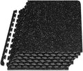 ProsourceFit Rubber Top Exercise Puzzle Mat ½-inch or ¾-inch, EVA Foam Interlocking Tiles for Home Gym Protective Flooring for Equipment and Workouts, Available in 24 SQ FT or 48 SQ FT