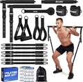 Pilates Bar Kit with Resistance Bands for Working Out, 210lbs Heavy Resistance Bands with Handles, Pilates Equipment with Resistance Band Bar for Men Women, Home Gym Full Body Workout Equipment