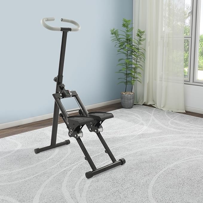 Foldable Stair Stepper Machine for Home Gym - 220LB Capacity Cardio Climber with Display, Adjustable Angle Vertical Stair Climber Exercise Equipment for Full-Body Workout