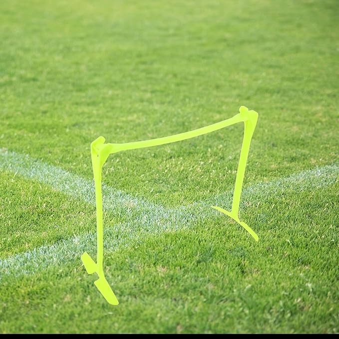 Adjustable Height Soccer Hurdles Foldable Plastic Speed Agility Training Equipment for Football Fitness Drills Green