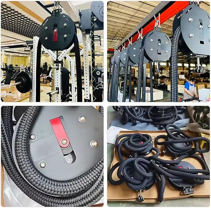 Endless Rope Trainer, Suspension Endless Rope Pulley System, Resistance Trainer Machine with Adjustable Resistance, Home Gym Infinity Rope for Interval Resistance Training