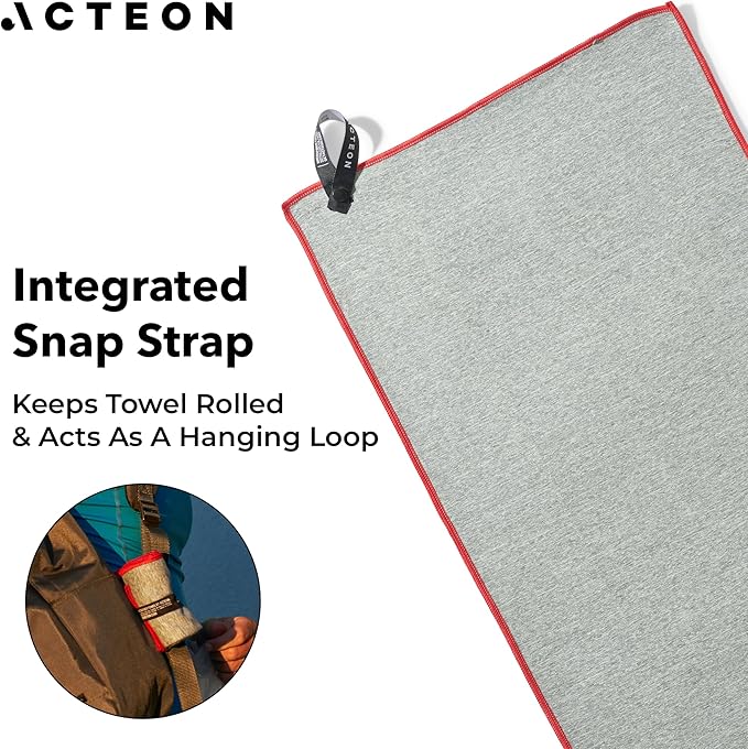 Acteon Microfiber Gym Towels 5 Pack, Quick Dry Silver ION Odor-Free Sweat Towel, Super Absorbent Fast Drying for Men & Women, Workout, Yoga, Running, Hiking, Travel – 16x30.5 Inch