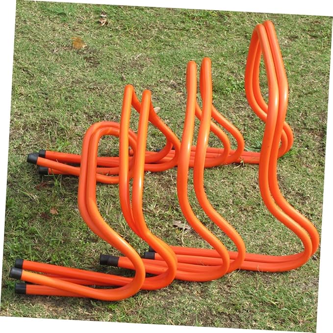 Mikinona 2pcs Professional Speed Hurdles Plastic Training Agility Hurdles 15cm for Soccer Football Running Training Equipment