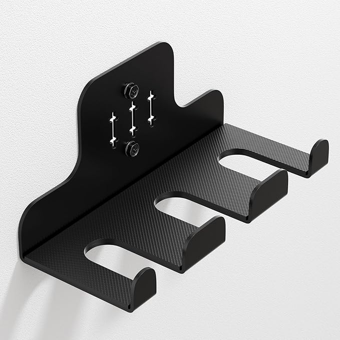 Barbell Wall Holder,Olympic Hanger,Garage Gym Bar Wall Rack,Vertical Barbell Mount Rack,Space Saving Commercial or Home Gym Accessory,Holds Under 33mm Bar Size(Black)