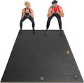 GXMMAT Large Exercise Mat 6'x4'/6'x5'/6'x6'(7mm), Thick Workout Mats for Home Gym Flooring, Extra Wide Non-Slip Durable Cardio Mat, Shoe Friendly, Perfect for Plyo, MMA, Jump Rope, Weights, Fitness
