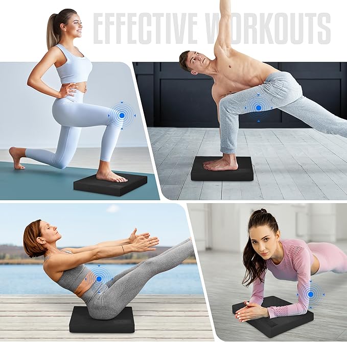Yes4All Balance Pad, Nonslip TPE Foam Balance Pad with Upgraded Sizes - L, XL, XXL Balance Mat for Fitness, Yoga & Stability Training - Multicolor Options