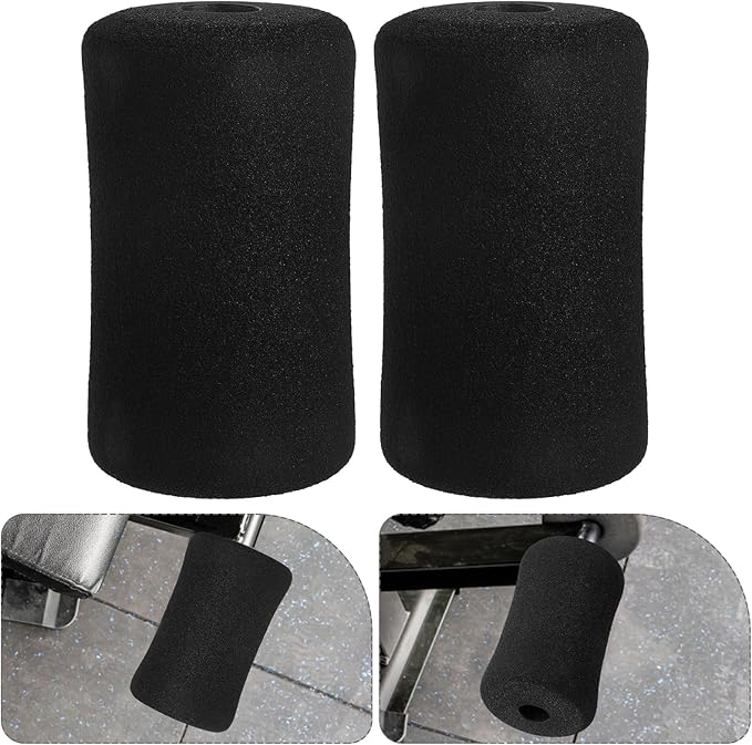 4pcs Foot Foam Pads Rollers Set Foam Roller Foam Foot Pads Machine Tube Leg Foam Roller Pad Replacement Roller Pad for Leg Extension