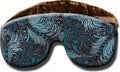 Handmade Weighted Sleep Eye Mask Yoga Pillow - Flax Seed Fill - Lavender Scented - Dark Turquoise - TEMFL-DT