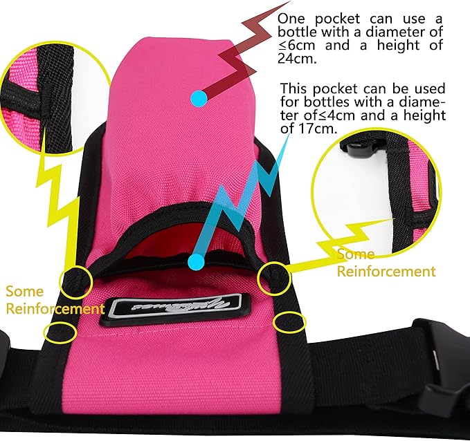 Massage Bottle Bag Massage Therapist Holster Massage Lotion Holster Massage Oil Holster（Db1KD-Rose Red）