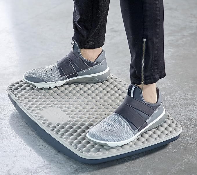 Victor Steppie Balance Board (ST570) and Steppie Soft Top Reflexology Mat (ST590). Pair Together for Full Benefits. Perfect for Standing Desk Users to Relieve Stress of prolonged Standing