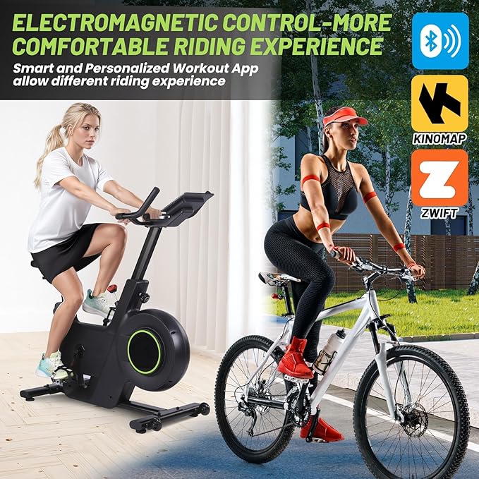 30 LBS Magnetic Indoor Cycling Bike,Stationary Bikes with 9-Level Handlebar Adjustment and 14-Level Seat Height,LCD Monitor for Home Cardio,Home Workouts and Gym