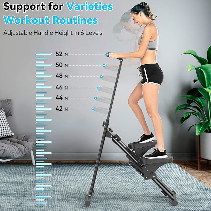 Stair Stepper for Home,Stair Climber Foldable,Large Pedal Vertical Climber Machine for Full-Body Workout,Steppers for Exercise at Home with 300LBS Loading Capacity