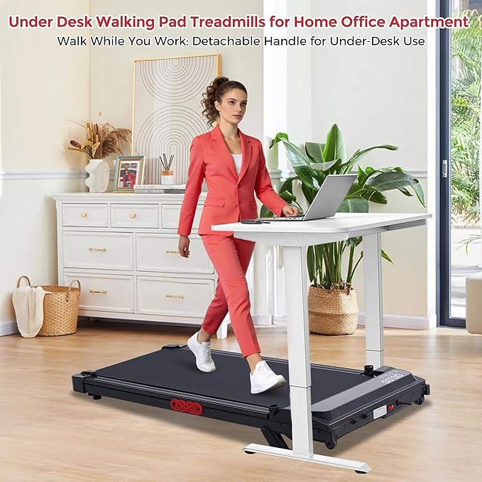 MCRG Walking Pad Treadmill with Incline, 2026 Upgrade Portable Walking pad Treadmill with Handle Bar, 0.6-7.6MPH Small Treadmills Walking Pad for Home Small, 3.5HP, 350LBS