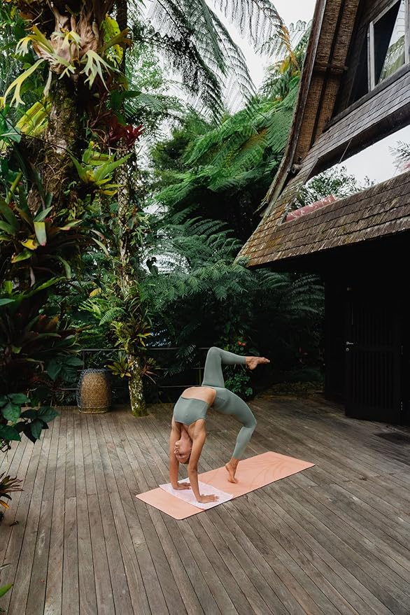 yogadesignlab | The Hand Towel | Premium Non Slip Hand Towel | Designed in Bali | Colorful Eco Printed + Quick Dry + Soft | Hot Yoga, Bikram, Ashtanga, Sport, Barre, Travel (Pearl)