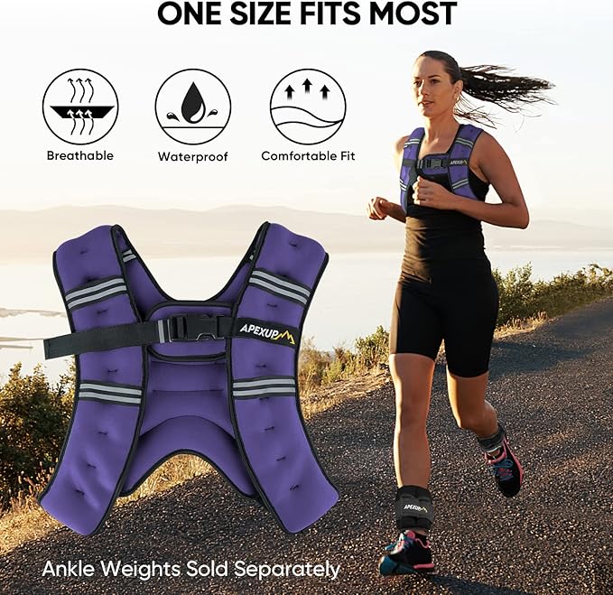 APEXUP Weighted Vest Men Women, Weight Vest for Women Workout Equipment for Strength Training Running