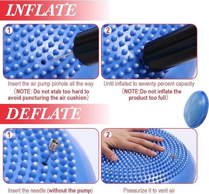 Libima 4 Pcs Wiggle Seat for Sensory Kids Inflated Wobble Cushion Sensory Seat Cloud Design Flexible Seating for Classroom Elementary Balance Disc for Kids Adult Pet Training