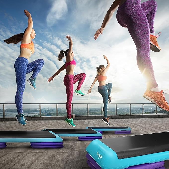 Yes4All Multi-Functional Aerobic Step Platform Adapter/Versatile Stepper Platform With Pilate Bar And Resistance Band