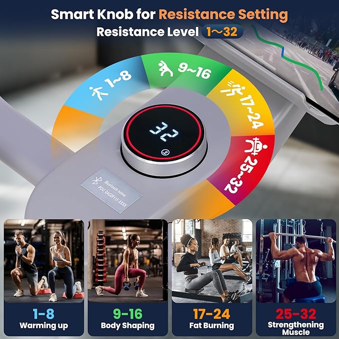 GarveeLife Exercise Bike, Stationary Bikes for Home with 32-Level Quiet Magnetic Resistance, Magnetic Stationary Bike with LED Display for 7 Types of Data, Including Pulse, Calories, and Distance Etc