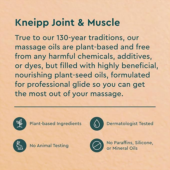 Kneipp Joint & Muscle Arnica Massage Oil - 3.4 fl oz - Good for Achy Joints & Sore Muscles - Vegan