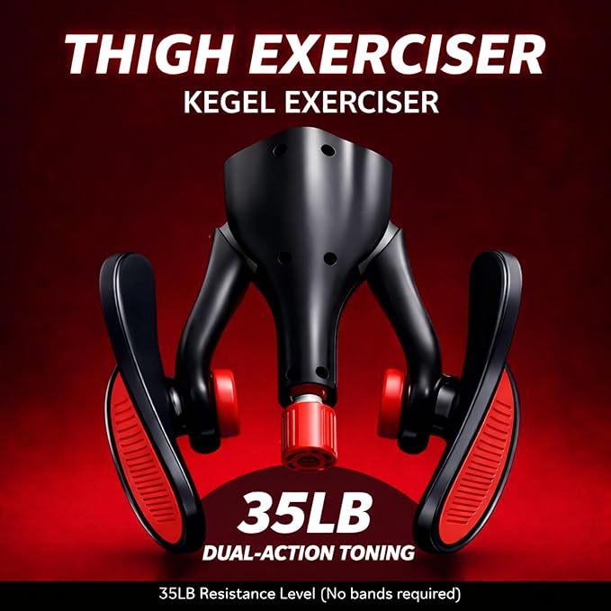 Adjustable Thigh Trainer for Women and Men – Inner Thigh Exerciser, Hip and Glute Workout Equipment, Leg Toning Device for Home Gym Workout