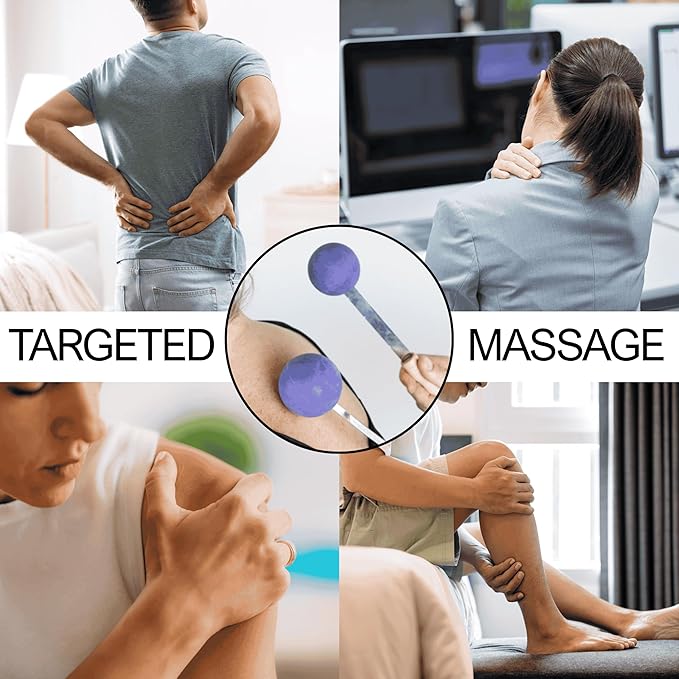 Bongers Handheld Percussion Massage Tool – Deep Tissue Trigger Point Tapping Sticks for Whole Body Pain Relief & Muscle Relaxation (Pink Rainbow Cosmic)