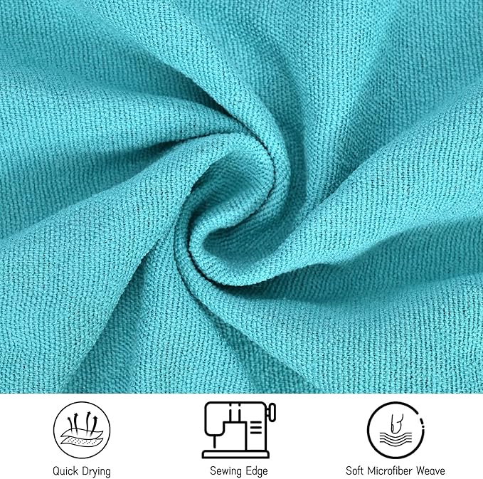 3 Pack Hot Yoga Towels with Plum Blossom Dots, Sky Blue Non-Slip Yoga Mat Towel, Super-Absorbent Soft Suede Microfiber Towel for Hot Yoga, Pilates, Bikram and Exercise Workout(24" x72",Sky Blue)
