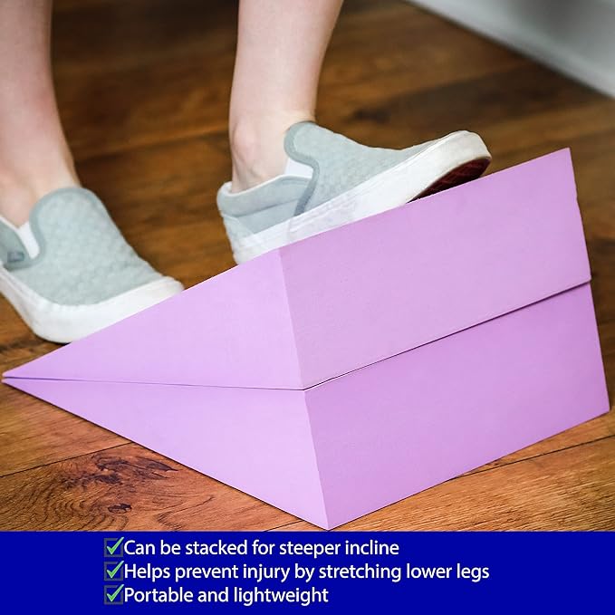 12" Foam Incline Stretch Wedge - Set of 2 - by Trademark Innovations (Purple)