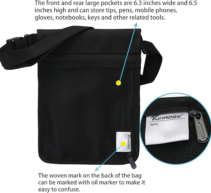 Tuhaoge Massage Bottle Bag,Massage Oil Holster for 2 Bottle s,Lotion Holster,Massage Therapist,Massage Oil Holster, Massage Lotion (TH-XJ-2 bottle-Black)
