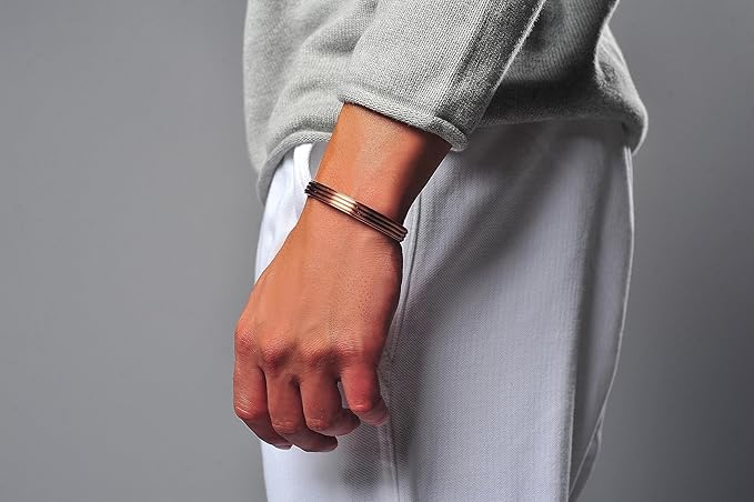 Earth Therapy Women's Greek Style Magnetic Copper Cuff Bracelet - Adjustable - Ultra Strength