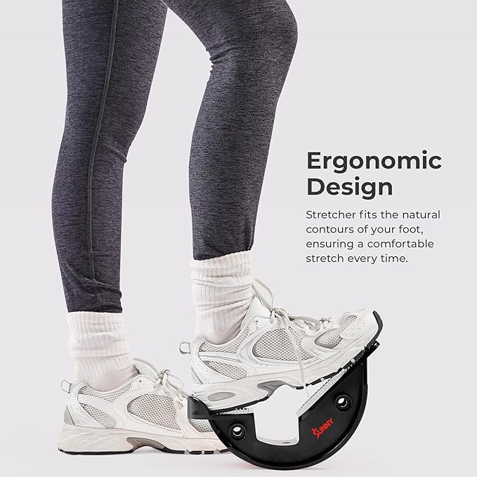 Sunny Health & Fitness Calf Stretcher and Foot Rocker for Plantar Tight Calves Relief Hamstring Ankle Strengthener Facetious Sling Stretch Fighter Stretching Device Mobility