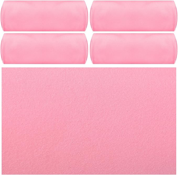Breling 4 Pack 72" x 24" Hot Yoga Towel Non Slip Microfiber Mat Towel Sweat Absorbent Soft Pilates Mat Essentials for Hot Yoga Pilates Exercise (Pink)