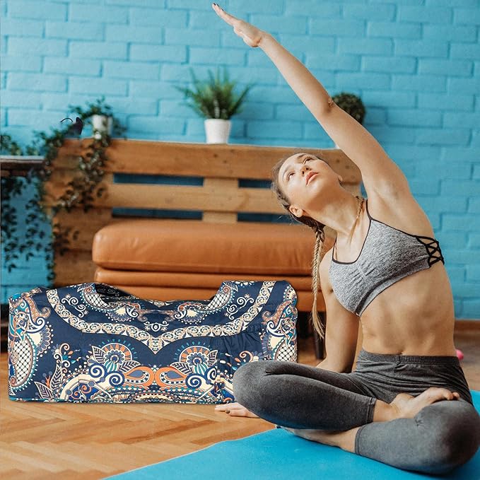 Yoga Mat Bag - Large Yoga Bag with Yoga Mat Strap, Zipper and Pockets - Yoga Bags and Carriers Fits All Your Stuff - Personalized Yoga Mat Bags for Women Fits Most Size Mats