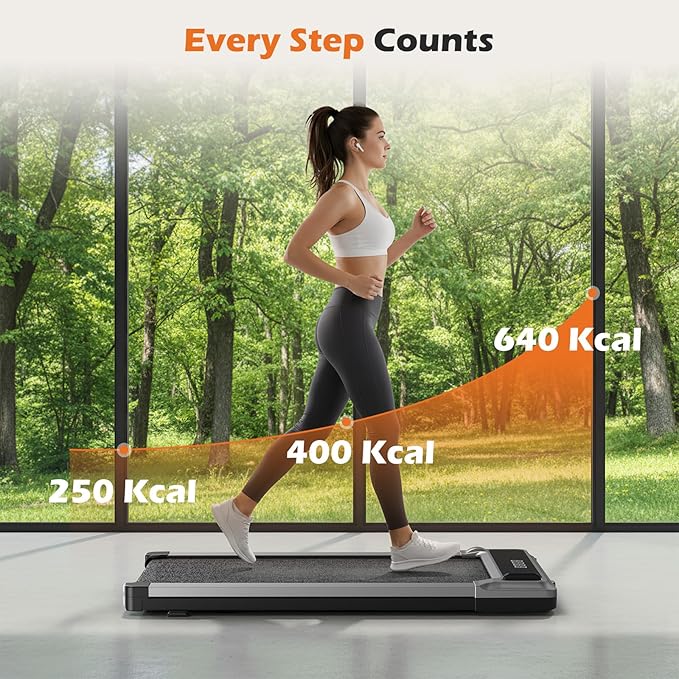 Sweetcrispy Compact Treadmill for Small Spaces, Quiet Under-Desk Walking Pad, Slim & Portable Design for Home Office Workouts, Easy to Store, Ideal for Apartments and Work-from-Home Fitness