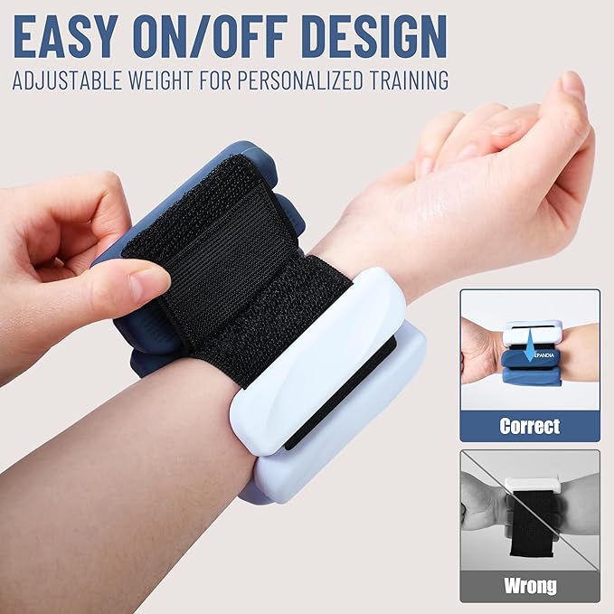 Wrist & Ankle Weights for Women and Men, 2lbs/4lbs Pairs Adjustable Silicone Weighted Bangles for Arm & Leg Workouts, Perfect for Pilates, Barre, Yoga, Walking & Home Fitness 24055
