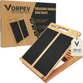 Slant Boards for Exercise - Adjustable Bamboo Calf Stretcher & Squat Wedge, Foldable & Portable Incline Board with Angle Markings, for Physical Therapy Leg Exercisers & Home Gym