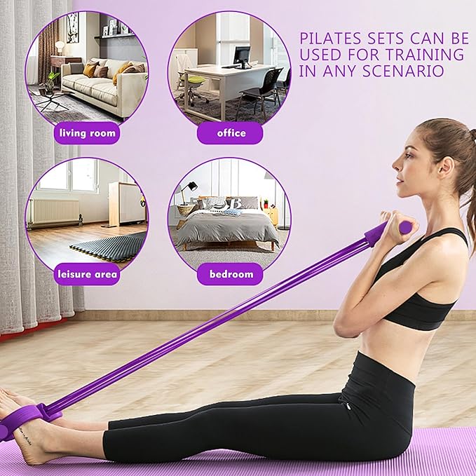 Home Pilates Kit for Women, Essentials Pilates Equipment Set- Pilates Ring, Figure Eight Supports, Mini Ball, Resistance Bands & Accessories for Beginners Workout at Home
