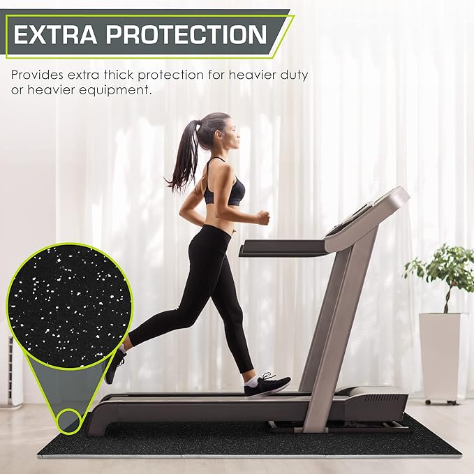 ProsourceFit Rubber Top Exercise Puzzle Mat ½-inch or ¾-inch, EVA Foam Interlocking Tiles for Home Gym Protective Flooring for Equipment and Workouts, Available in 24 SQ FT or 48 SQ FT