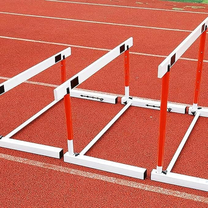 Athletics Hurdles, Height Adjustable Sports Training Hurdle Professional Athlete/Coach Practice Speed Hurdles (65cm), 106cm
