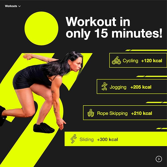 Slyfit Slide Board – Revolutionize Your Workouts: Slide Exercise at Home with Booties for Fitness, for Multi-Sport Training, Core Strength, Flexibility – Low-Impact Durable Home Gym Equipment for Balance and Agility
