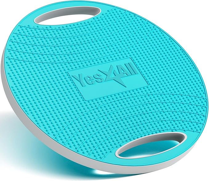 Yes4All Upgraded Wobble Balance Board, 16.34" TPE Non-slip, Stability Board for Home Gym, Standing Desk