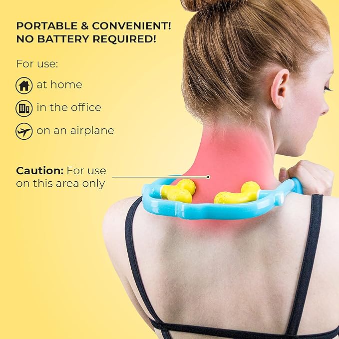 Lindo Shiatsu Neck Massager - Adjustable Knobs for Four-Point Gentle Shiatsu or Two-Point Deep Tissue Massage