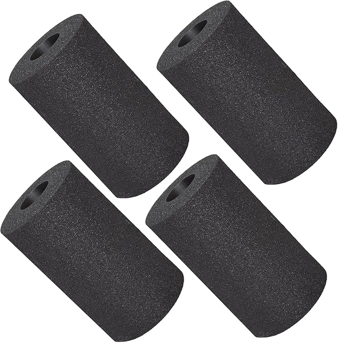 Foot Foam Pads Roller (5.5 * 3.1 * 3.1in), Olympic Weight Bench Foam for Inversion Table,Sit Ups,Leg Curl Press Attachment Extension (Black)