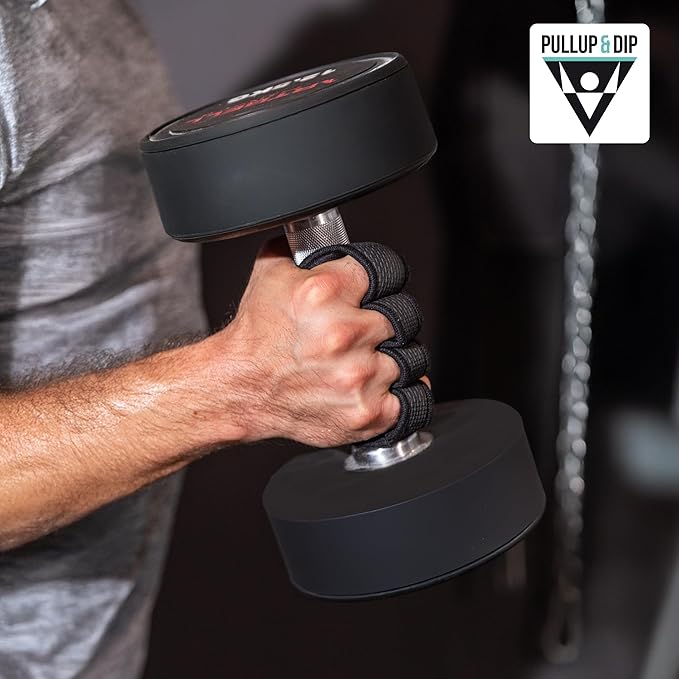 PULLUP & DIP Neoprene Grip Pads Lifting Grips, The Alternative to Gym Workout Gloves, Lifting Pads for Weightlifting, Calisthenics & Powerlifting, No More Sweaty Gym Gloves