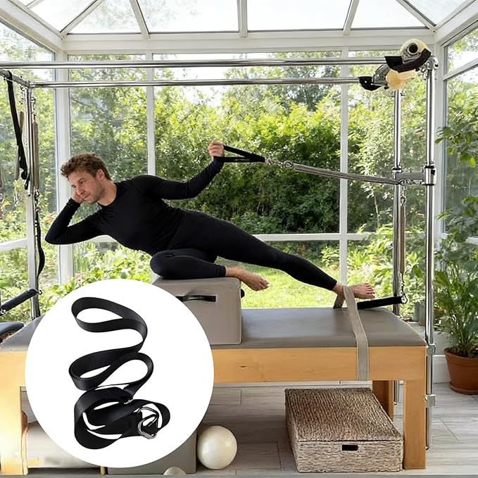 Pilates Equipment Strap Exercise Strap Yoga Enhance Flexibility Core Bed Accessories for Balance Coordination Stability Daily