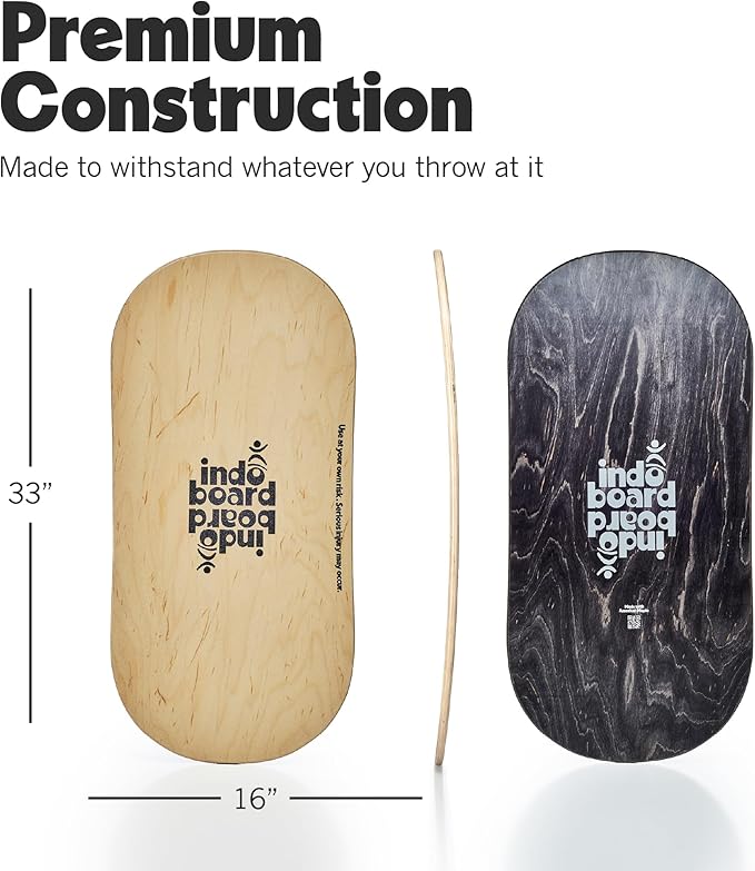 The Indo Board “Rocker” Training Package. Included Balance Board, Roller, and Cushion. Balance Training for Core Strength, Stability & Athletic Performance - Surfing, Skateboarding, Snowboarding. Designed for Progression.