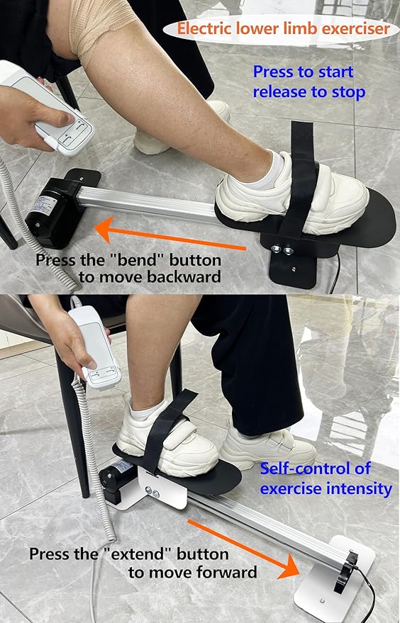 FSA/HSA Eligible Electric Knee Glide for Knee Replacement Recovery Aids Kit Knee Therapy Exercise Strengthening Equipment for PCL ACL MCL Knee Surgery Before and After White