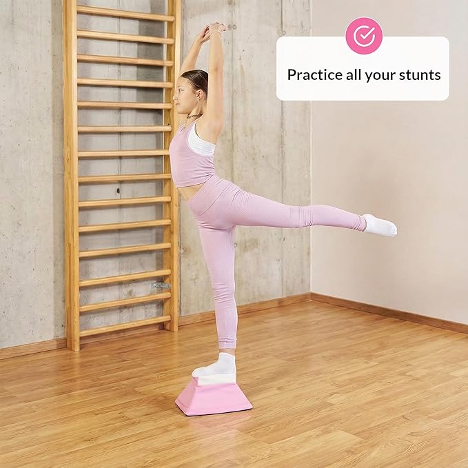 Stunt Trainer Stand for Cheerleading | Portable Cheer Balance Trainer | Stunting Flyer Practice Platform | Lightweight Gymnastics Balance Block | Cheerleading Equipment for Safe Skill Training