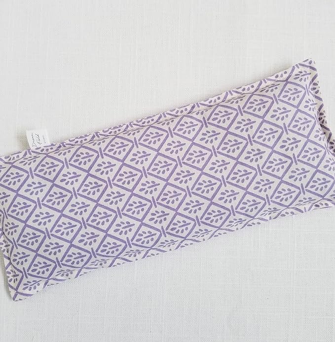 Organic Lavender Eye Pillow – Handcrafted Weighted Aromatherapy Pillow for Yoga, Meditation & Relaxation – Cotton, Flax Seed Filling, Warm or Cool Comfort, Woman-Owned Small Business -Tiny Buds