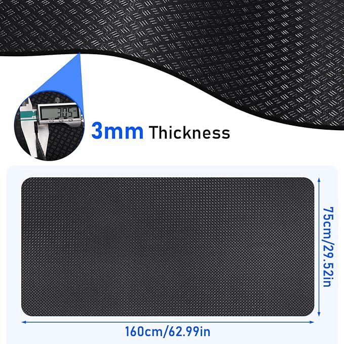 TOBWOLF 2PCS Non-Slip Mat Compatible with Peloton Bike, Concept 2 Rowing Machine, Exercise Bike Mat, Mat Protect Hardwood Floor Carpet for Home Gym, Workout Mat for Bike Trainer, Stationary Spin Bike