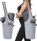 Ewedoos Canvas Yoga Mat Bag Fits Most Mats Yoga Bag with Large Storage Pockets to Hold More Accessories Ideal for Pilates Workout Gifts & Travel